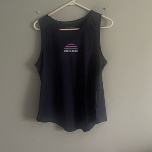 Life Is Good Women's Dark Blue Muscle Tee